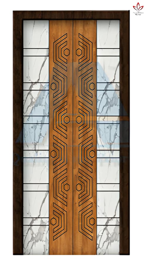 Crafted laminate double doors-1